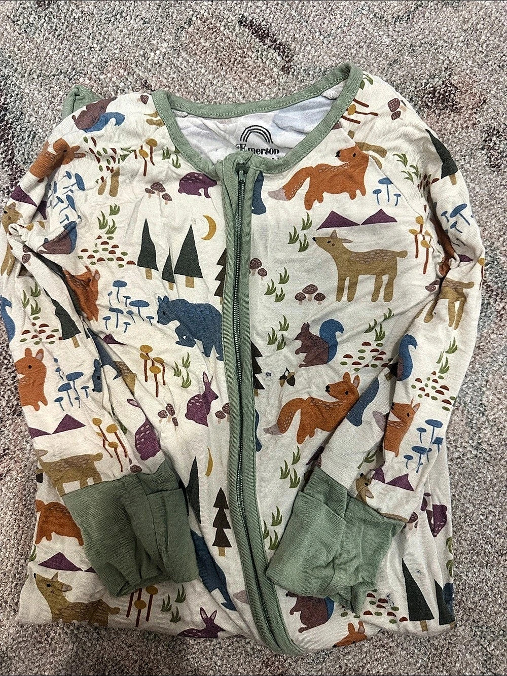 Emerson and Friends Night Forest Bamboo Convertible Footie Romper Footie Romper